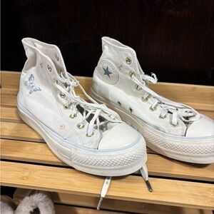 Converse White High-Top Sneakers Classic Canvas Design